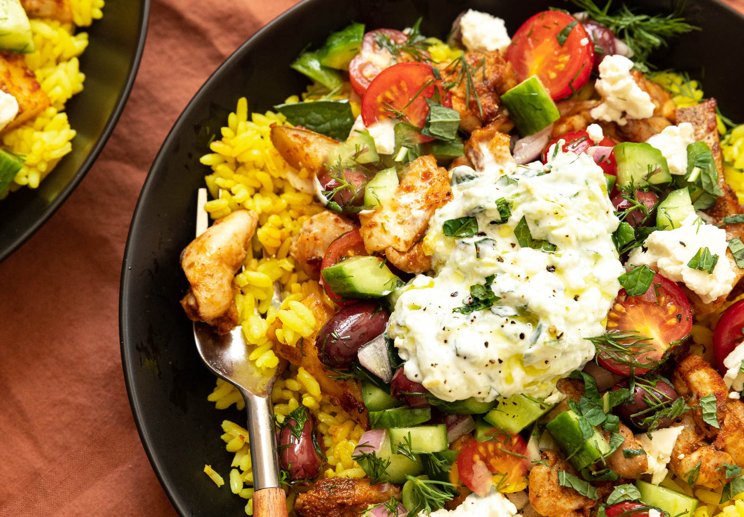 Chicken Bowl with Tzatziki Sauce