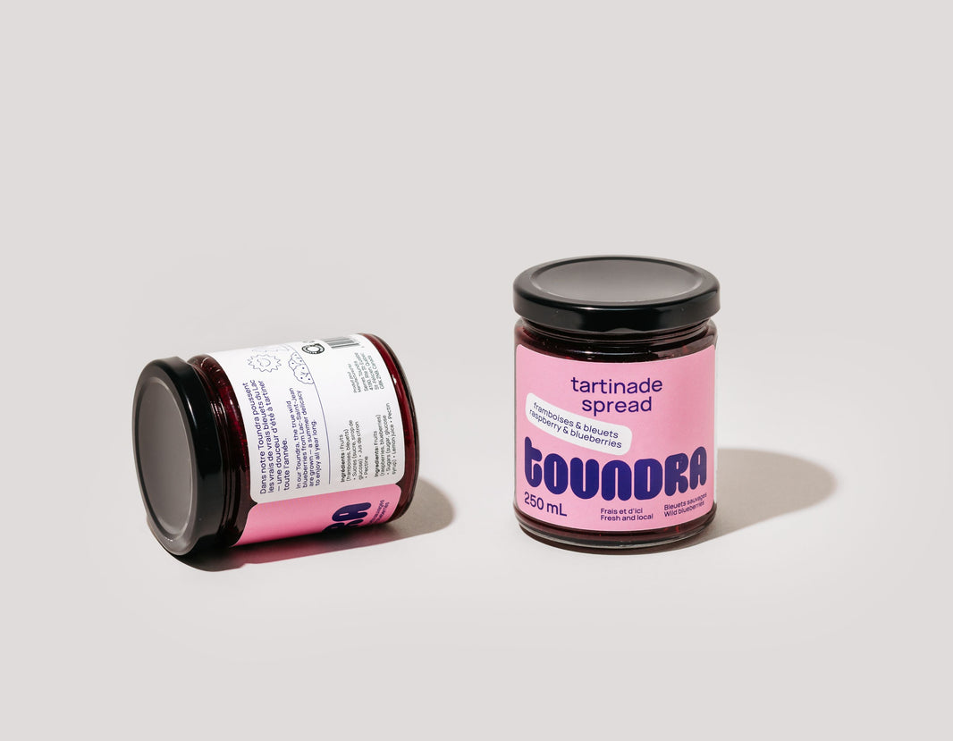 Tartinade de bleuets sauvages et framboises